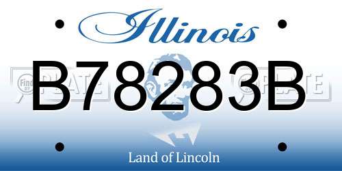B78283B Illinois License Plate