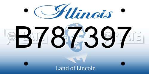 B787397 Illinois License Plate