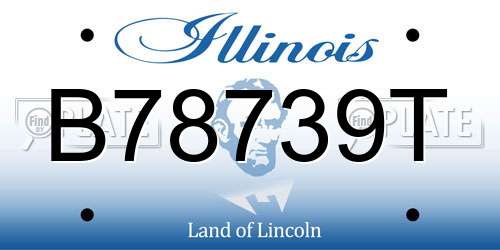 B78739T Illinois License Plate