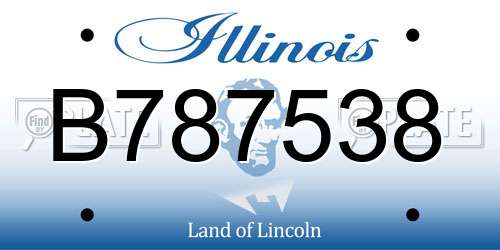 B787538 Illinois License Plate