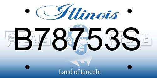 B78753S Illinois License Plate