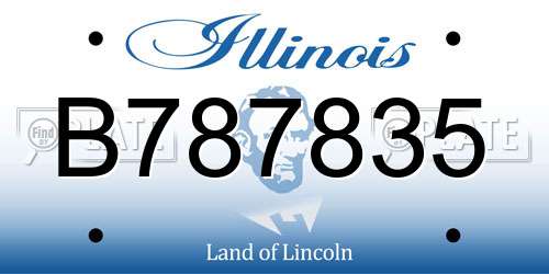 B787835 Illinois License Plate
