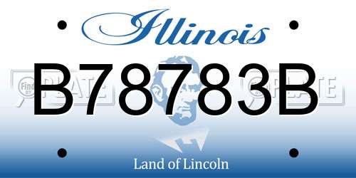 B78783B Illinois License Plate