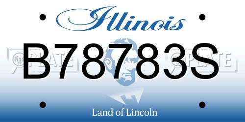 B78783S Illinois License Plate