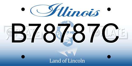 B78787C Illinois License Plate