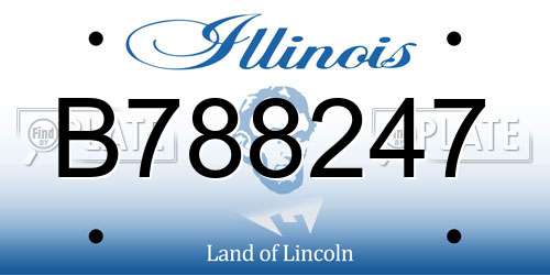 B788247 Illinois License Plate