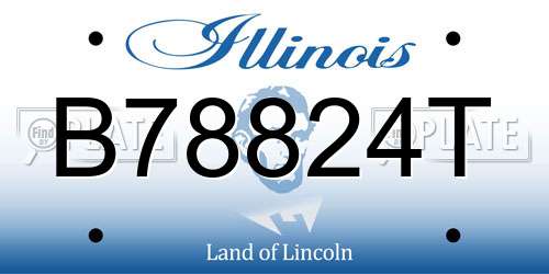 B78824T Illinois License Plate