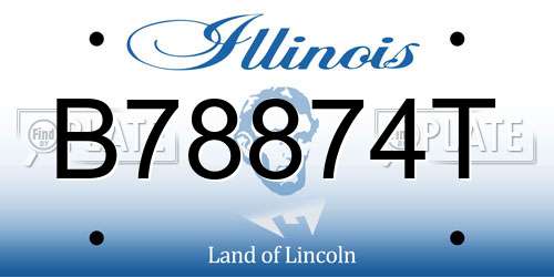 B78874T Illinois License Plate