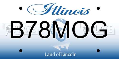 B78MOG Illinois License Plate