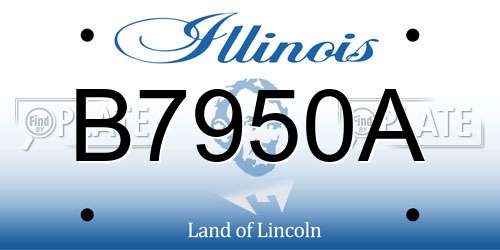 B7950A Illinois License Plate