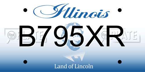 B795XR Illinois License Plate