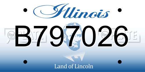 B797026 Illinois License Plate