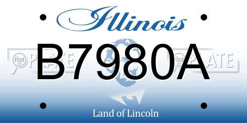 B7980A Illinois License Plate
