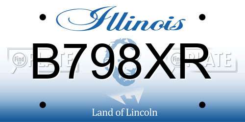 B798XR Illinois License Plate