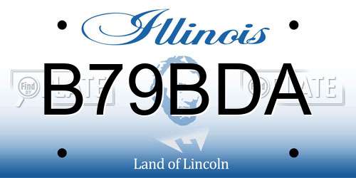 B79BDA Illinois License Plate