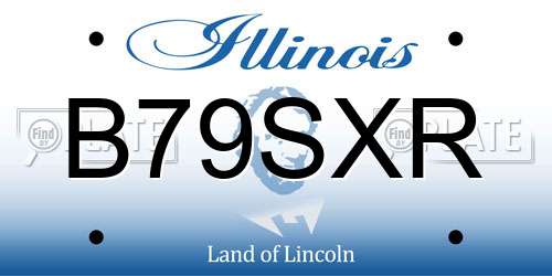 B79SXR Illinois License Plate