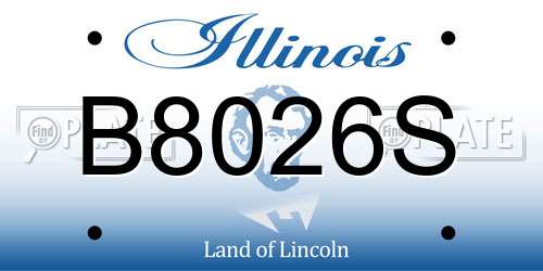 B8026S Illinois License Plate