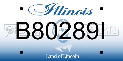 B80289I Illinois License Plate