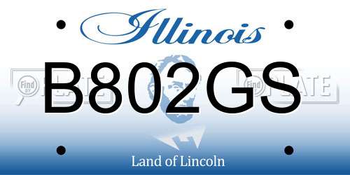 B802GS Illinois License Plate