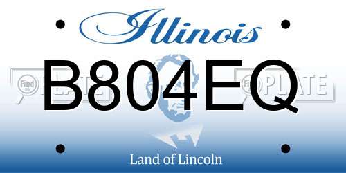 B804EQ Illinois License Plate