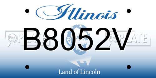 B8052V Illinois License Plate