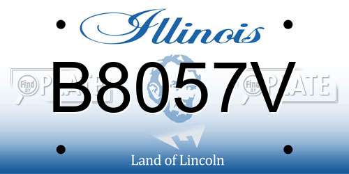B8057V Illinois License Plate