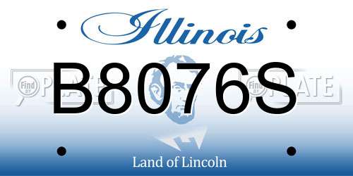 B8076S Illinois License Plate