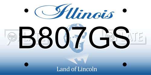 B807GS Illinois License Plate