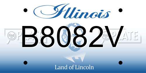 B8082V Illinois License Plate