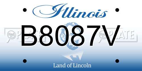 B8087V Illinois License Plate