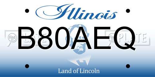 B80AEQ Illinois License Plate