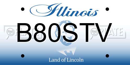 B80STV Illinois License Plate