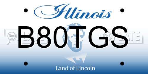 B80TGS Illinois License Plate