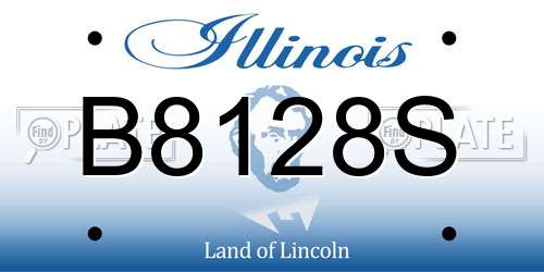 B8128S Illinois License Plate