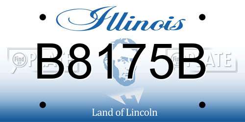 B8175B Illinois License Plate
