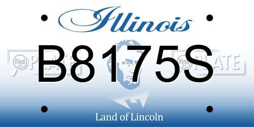 B8175S Illinois License Plate