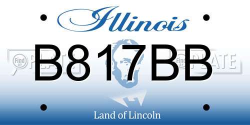 B817BB Illinois License Plate