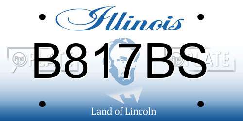 B817BS Illinois License Plate