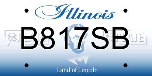 B817SB Illinois License Plate