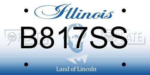 B817SS Illinois License Plate