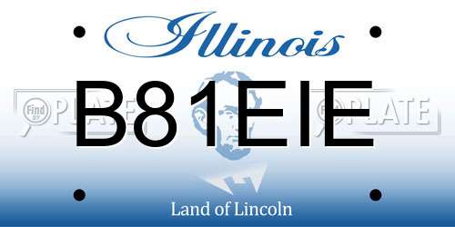 B81EIE Illinois License Plate