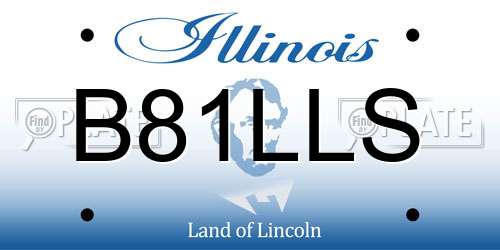 B81LLS Illinois License Plate