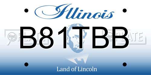 B81TBB Illinois License Plate