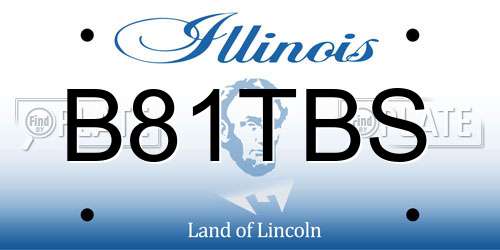 B81TBS Illinois License Plate