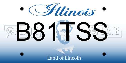 B81TSS Illinois License Plate