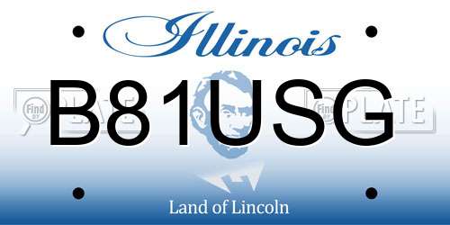 B81USG Illinois License Plate
