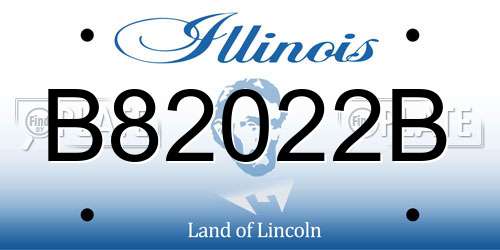 B82022B Illinois License Plate