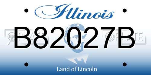 B82027B Illinois License Plate