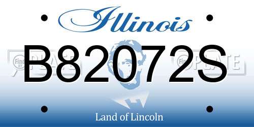 B82072S Illinois License Plate