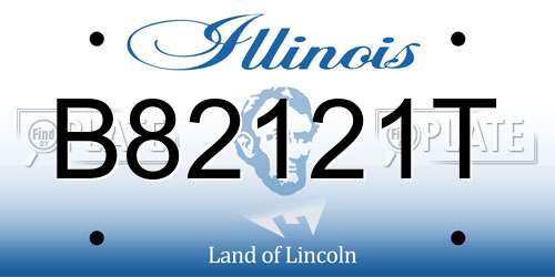 B82121T Illinois License Plate
